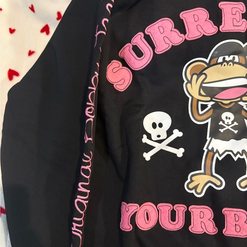 Bobby Jack embroidered sweatshirt size L - surrender your booty graphic - Picture 4 of 10